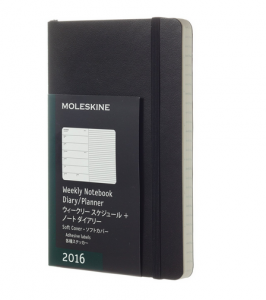 モレスキン 手帳 2016 ウィークリー 1月始まり ポケット ブラック ソフトカバー DSB12WN2Y16