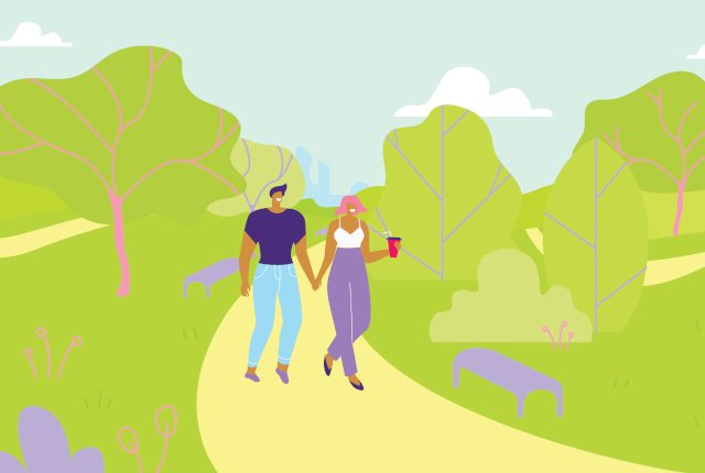 大きなオブジェを見ながらお散歩デートできる鹿児島県霧島アートの森