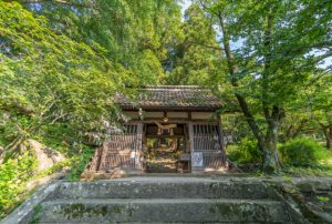 蓮池と定光寺まで続く階段