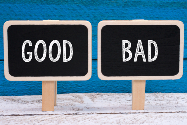 すべてに良い点と悪い点がある