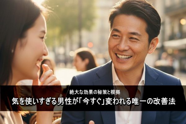 気を使いすぎる男性が「今すぐ」変われる唯一の改善法