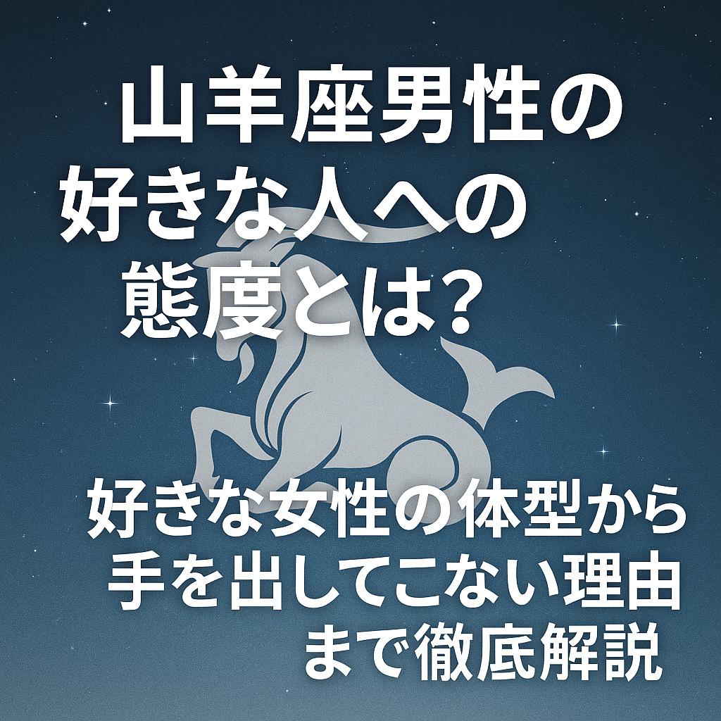 山羊座男性の好きな人への態度とは?